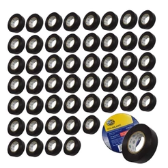 Kit 100 Fita Isolante 5 Metros x 19mm Preta Antichama Resistência Térmica Até 80°C Hella HFI8731