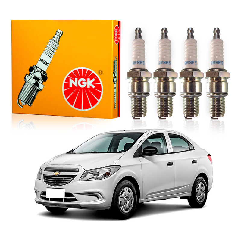 Jogo Velas Ngk Prisma 1.0 Vhc Flex 2013 A 2015 em Oferta na Shopee