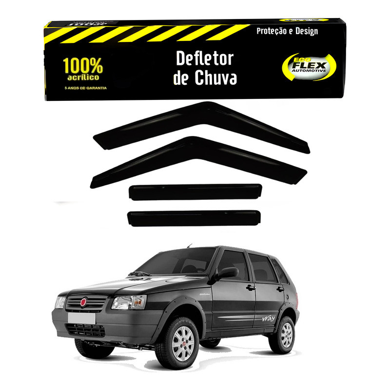 Jogo Calha Defletor Chuva Uno Way 1.0 4 Portas 2005 A 2013 em Oferta na Shopee
