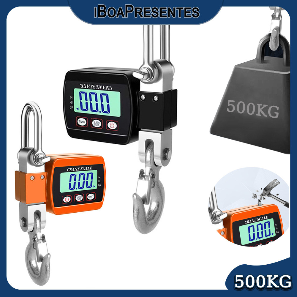 Balança Digital De Gancho Portátil Pesca Mercado 500kg