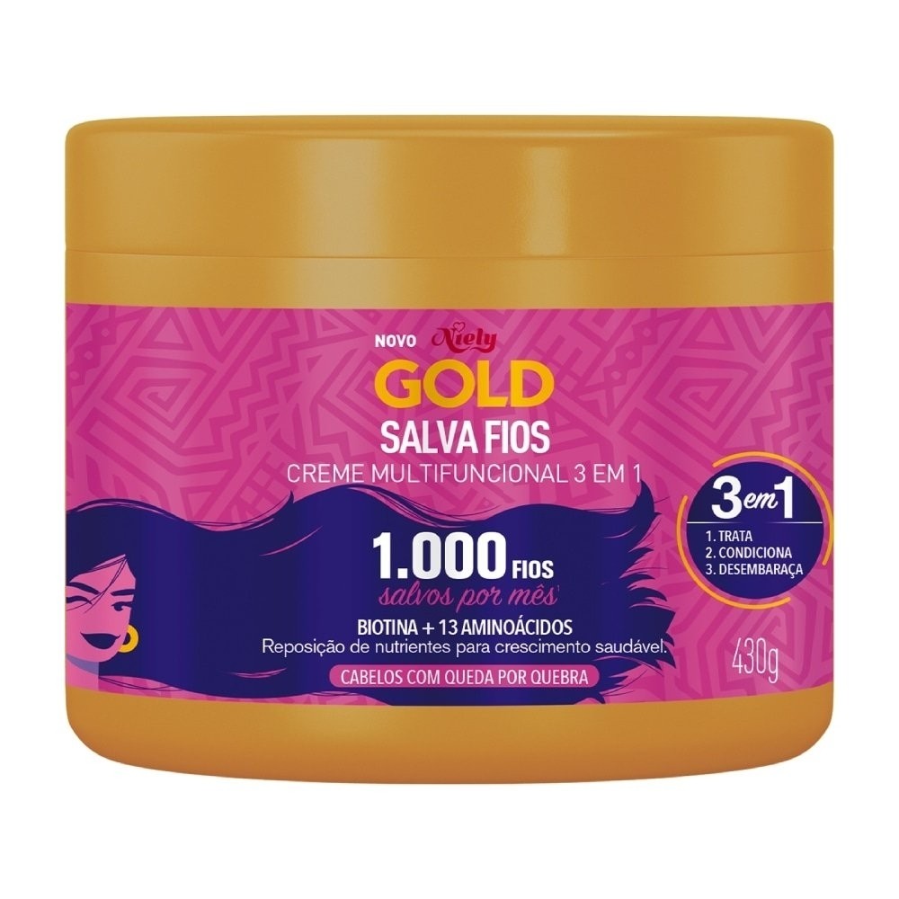 Creme Tratamento Niely Gold Salva Fios 430g