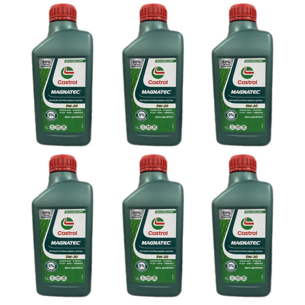 Kit Óleo Jeep Grand 2011 a 2012 / 2014 e 2015 Castrol Magnatec 5w20 E Stop Start Sintético