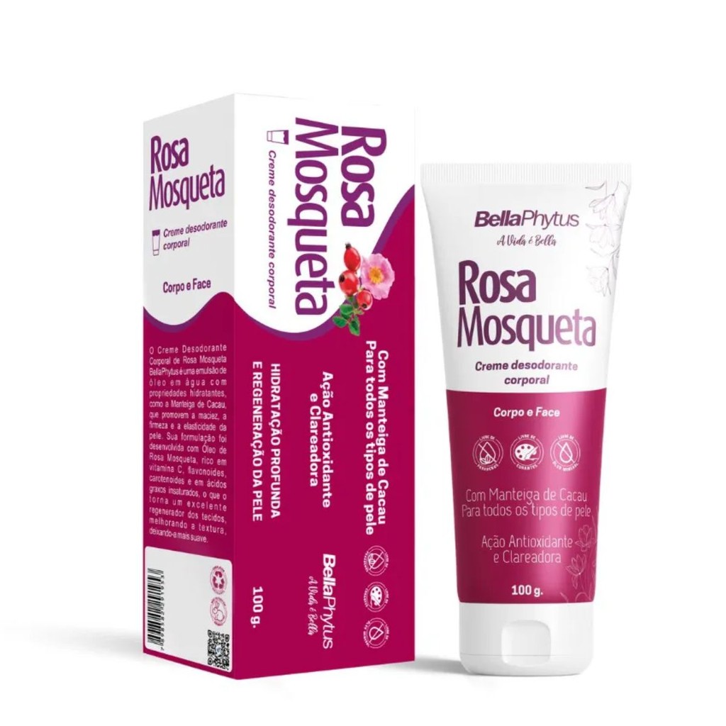 ROSA MOSQUETA CREME 100G - BELLAPHYTUS