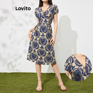 Lovito Vestido Boho Com Estampa Tribal Vestido De Verão/Primavera Para Mulheres L109MD765 em Oferta na Shopee