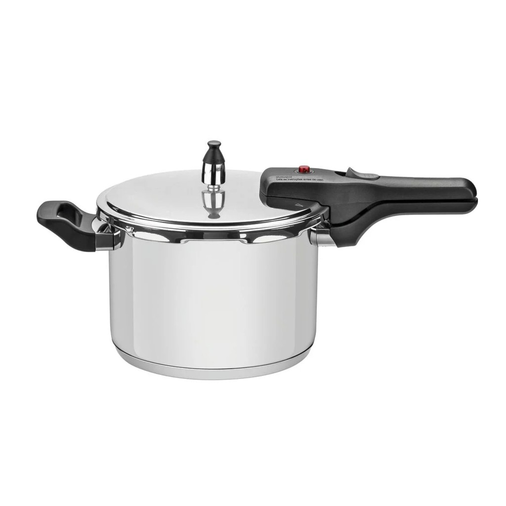 Panela de Pressão Tramontina Brava em Aço Inox com Fundo Triplo 22cm 6L - 62416220