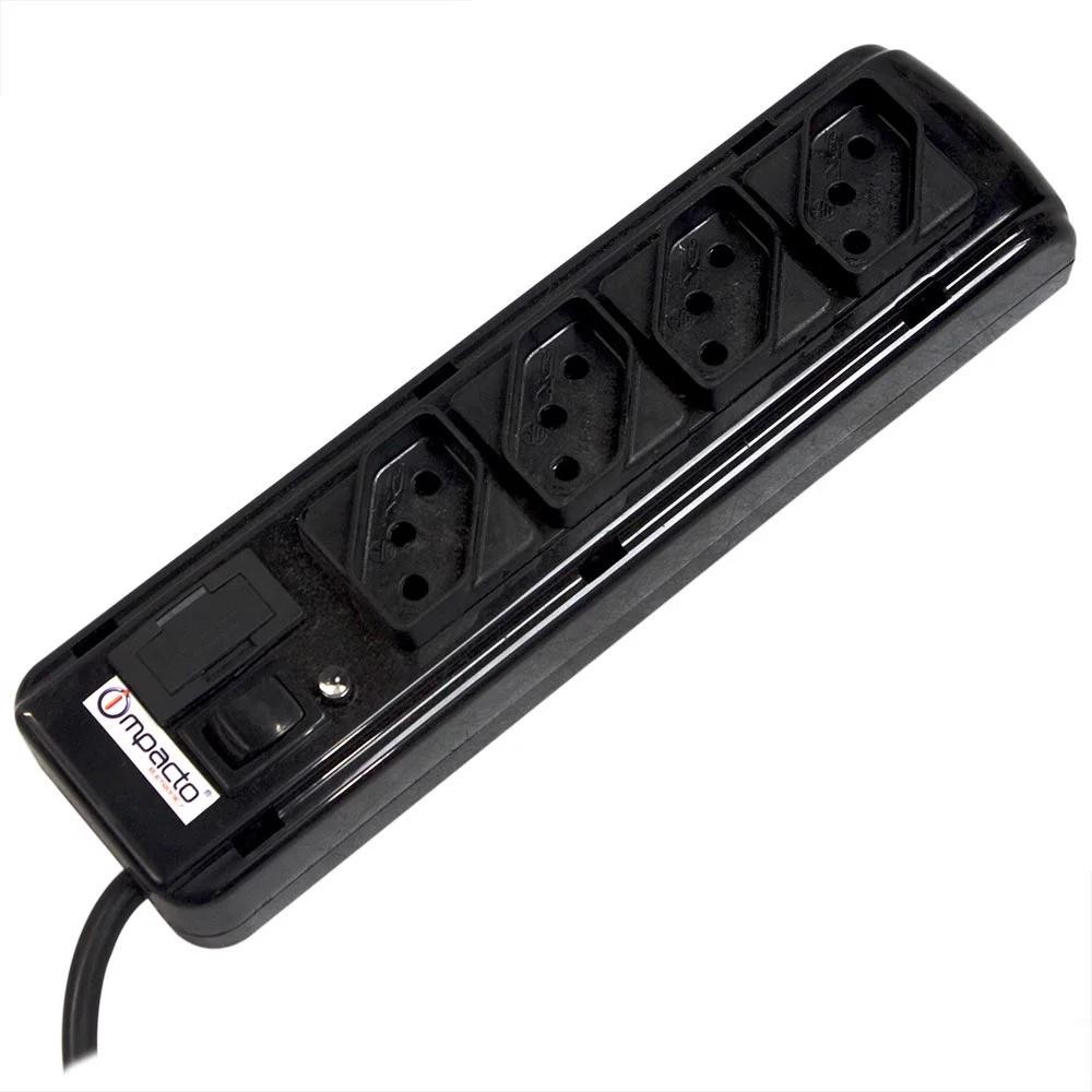 Filtro Extensão Régua 4 Tomadas Cabo 1 Metro FLK4DPVC KITEC em Oferta na Shopee