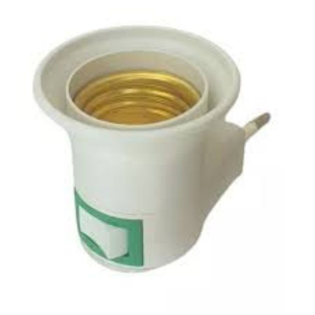 Soquete Bocal para Lâmpada com Plug Macho 10A Soquete Bocal Para Lampada E27 Com Tomada C/ Lig/deslig