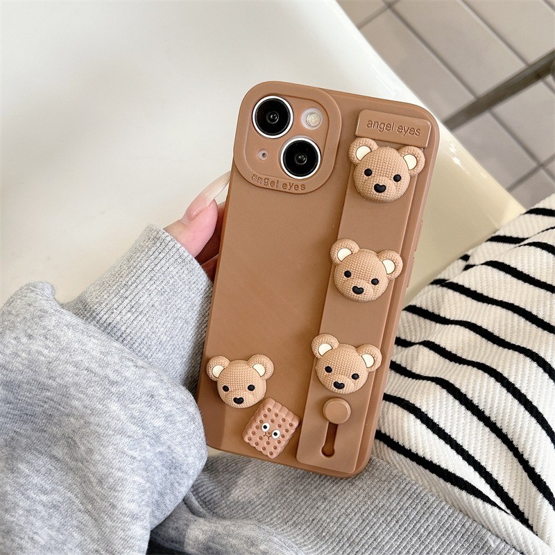 Capa Para Samsung Galaxy S25 Edge S24 S23 S22 Ultra S21 S20 FE S10 S9 S8 Plus Múltiplo 3D Bonito Urso Pulseira em Oferta na Shopee