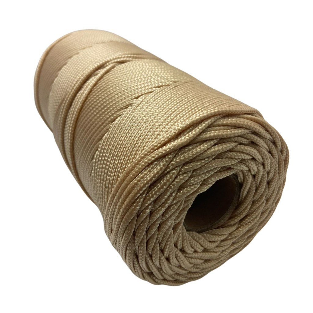 Corda Trançada 3,0mm (seda) rolo 104M Cor Champanhe GKL em Oferta na Shopee