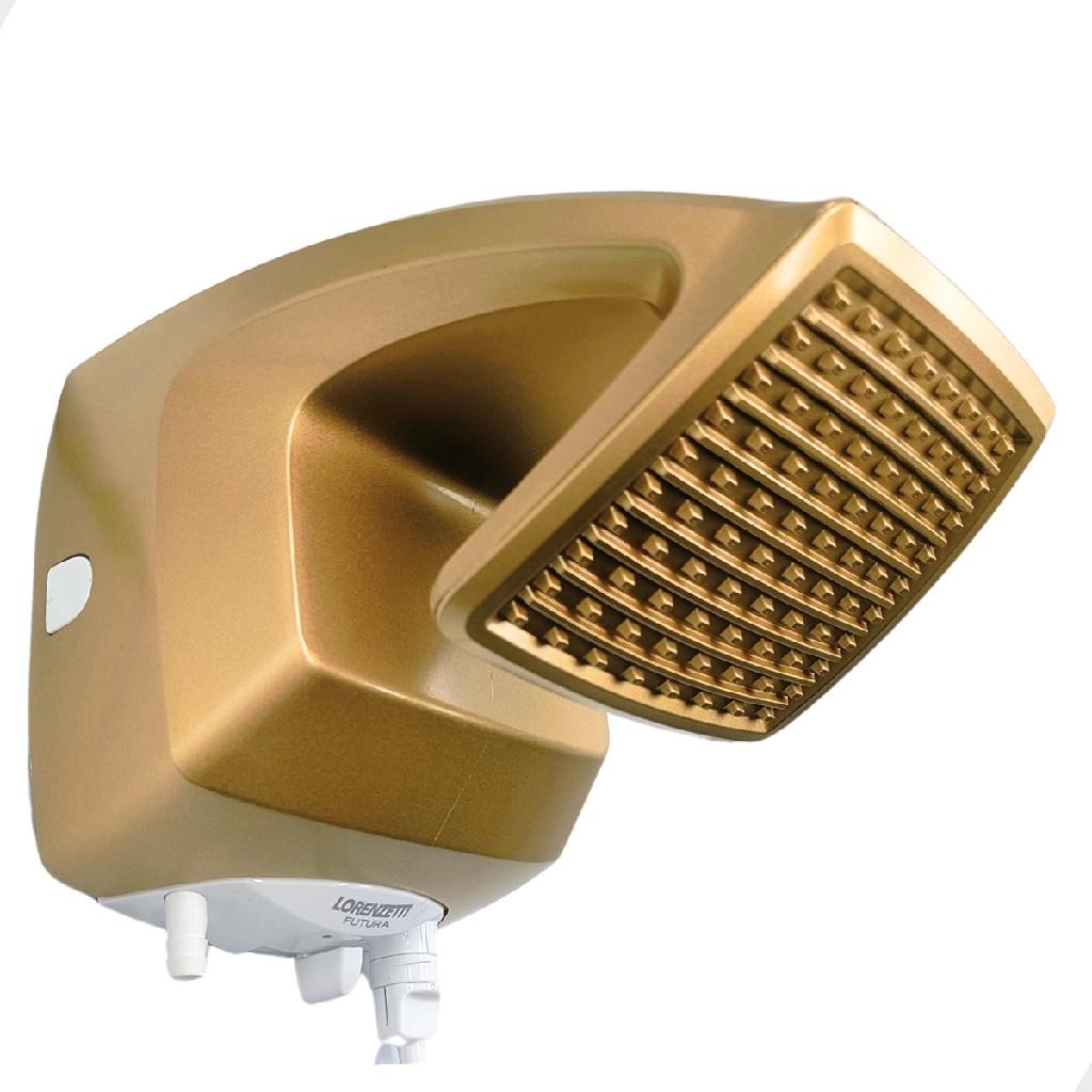 Chuveiro Eletrônico Ducha Futura Lorenzetti Dourado 220V Crie Construa