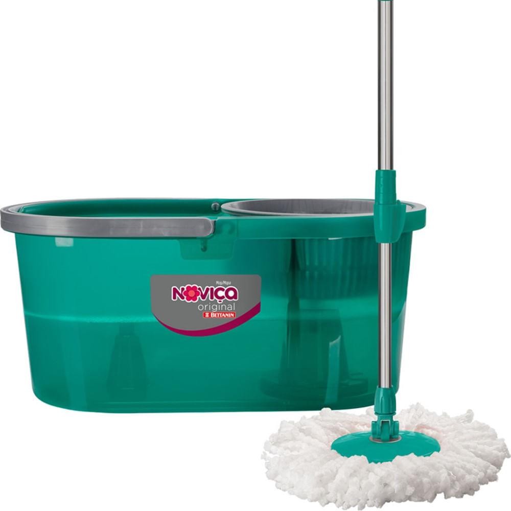 Mop Original de Microfibra com Cabo e Balde 13L Noviça Bettanin - Home & Living