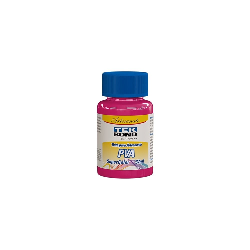 Tinta PVA para Artesanato Tekbond Super Color Pink 37ml - Embalagem com 12 Unidades em Oferta na Shopee