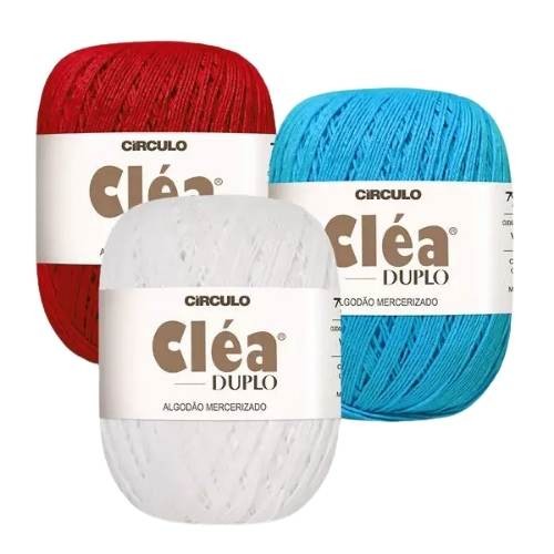 Linha Cléa Duplo Círculo 508m 150g | Fio 100% Algodão Mercerizado para Crochê, Tricô e Bordado em Oferta na Shopee