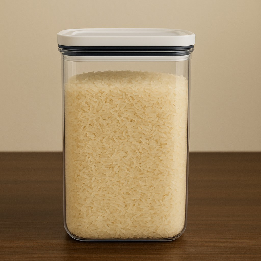 Pote Organizador Porta Mantimentos de  Alimentos Armário Quadrado 2L Empilhavel Hermético Cozinha
