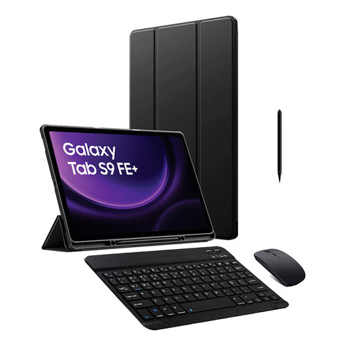 Case + Teclado+mouse Bluetooth Abnt2 Para Galaxy Tab S9 Fe+