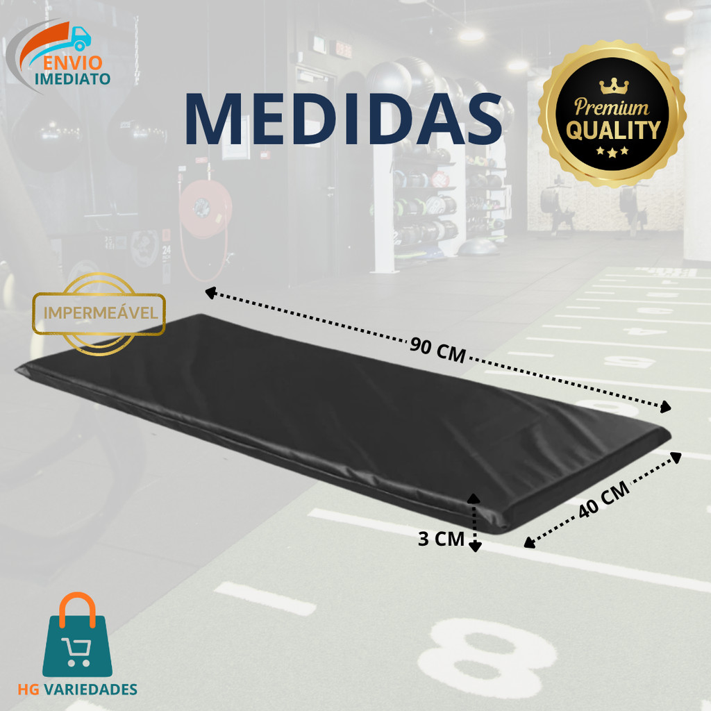 Colchonete Para Treino Impermeável 90x40x3 D23 Yoga Academia Atividades Físicas Escola Premium