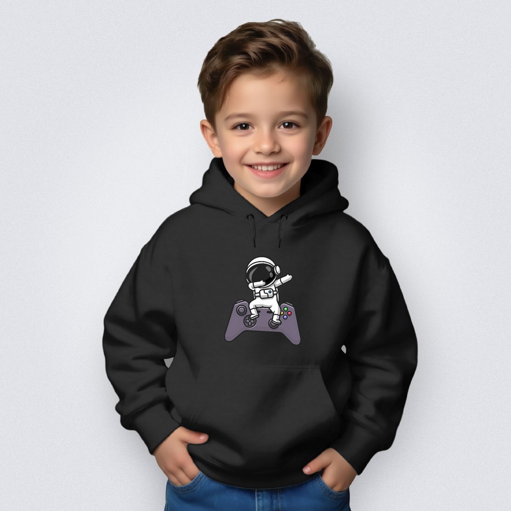 Blusa Blusa Moletom Flanelado Infantil Canguru Astronauta Controle Desenho Gola Careca Ps5 Xbox