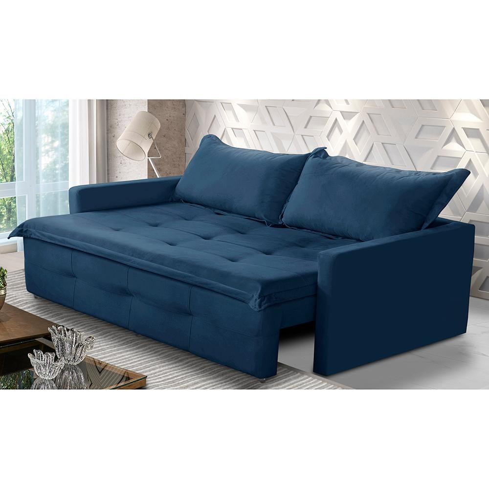 Sofá Sem Caixa Retrátil e Reclinável 2,00m com Molas Maísa Suede Adonai Estofados em Oferta na Shopee