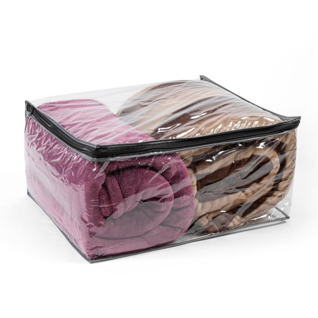 Saco Organizador Closet Edredon Cobertor C/ Ziper Branco Preto Premium Envio Imediato