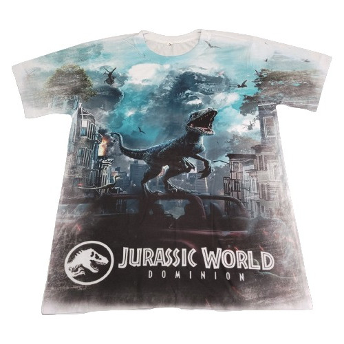 Camiseta Camisa Infantil Jurassic Park World Dinossauros 3