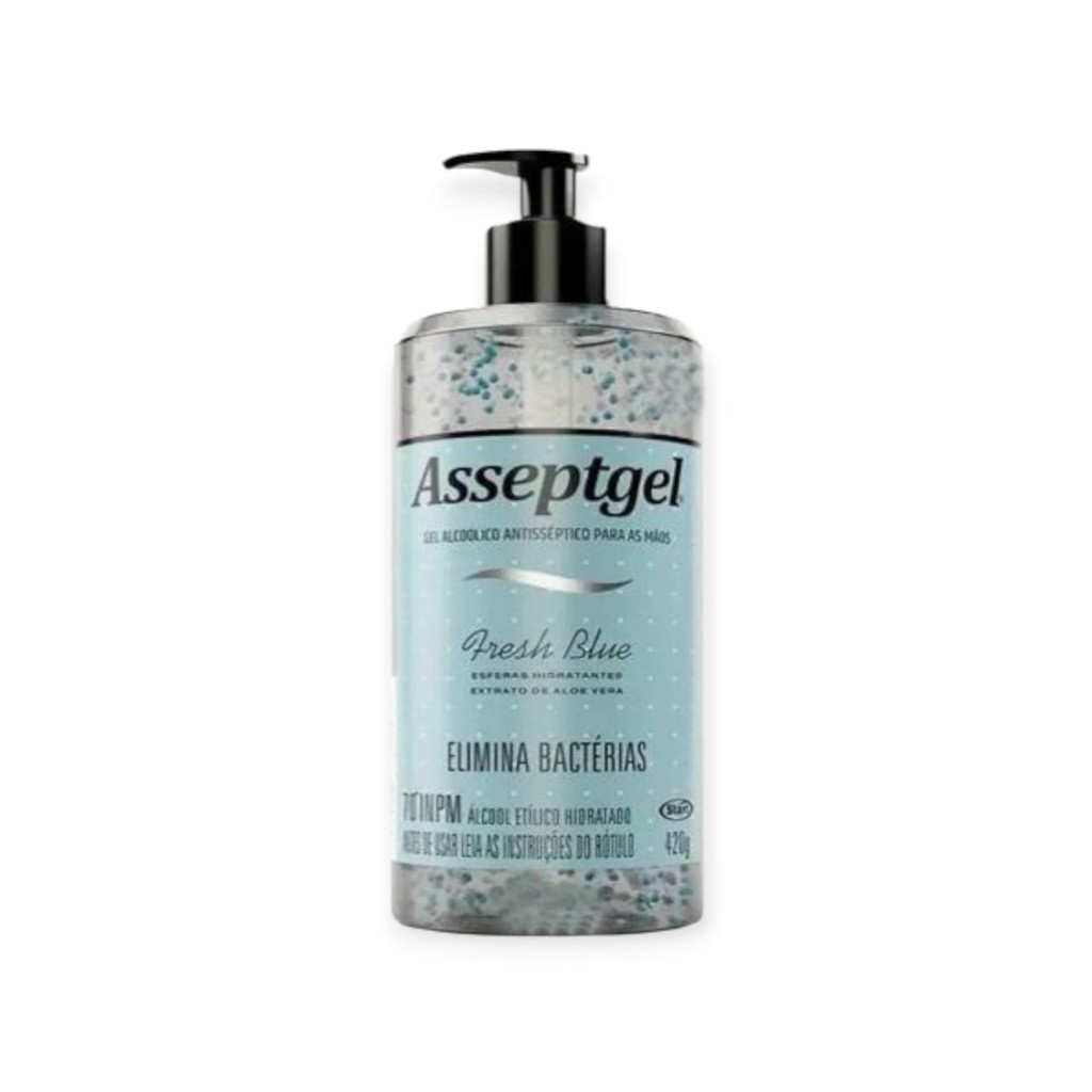 ALCOOL GEL HIGIENIZADOR ASSEPTGEL FRESH BLUE 420G