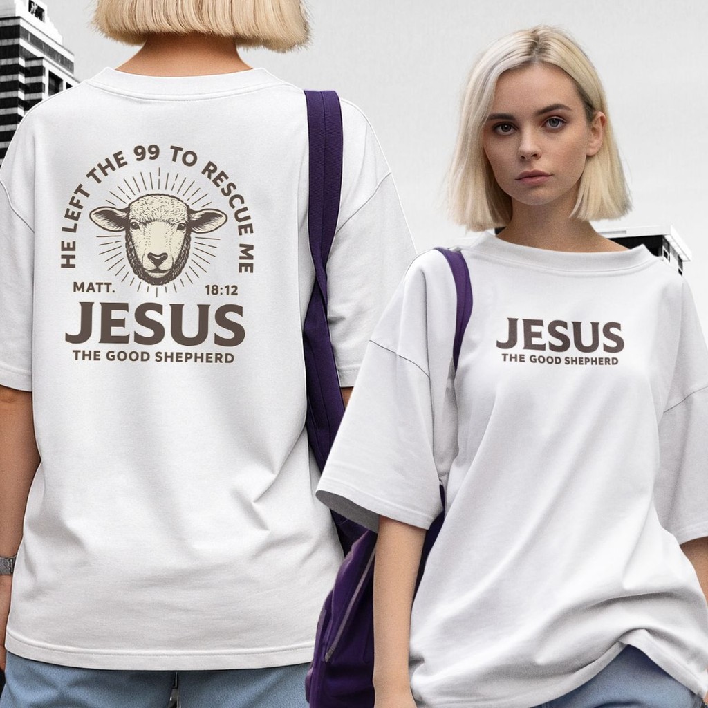Camiseta Jesus O Bom Pastor Matt. 18:12 Parábola Da Ovelha Camisa 100% Algodão Blusa Unissex