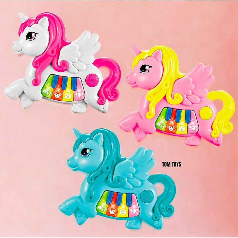 Teclado Musical Unicórnio Piano Interativo Com 6 Funções em Oferta na Shopee