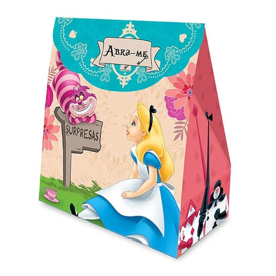 Caixa Surpresa Envelope - Alice no Pais das Maravilhas - 8 unidades - Regina - Rizzo