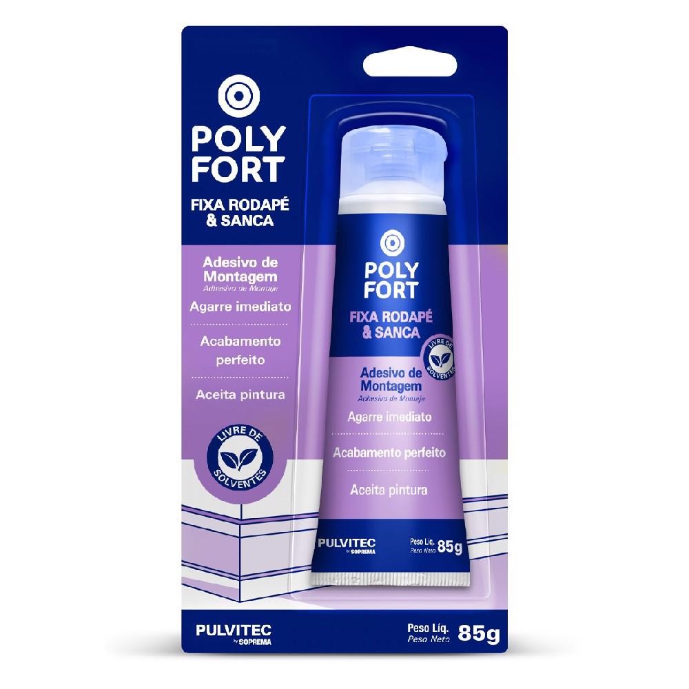 Cola Fixa Rodapé e Sanca Polyfort 85g (ZA032) - Pulvitec em Oferta na Shopee