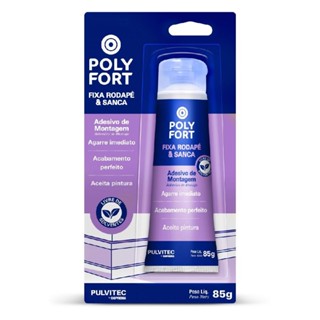 Cola Fixa Rodapé e Sanca Polyfort 85g (ZA032) - Pulvitec em Oferta na Shopee