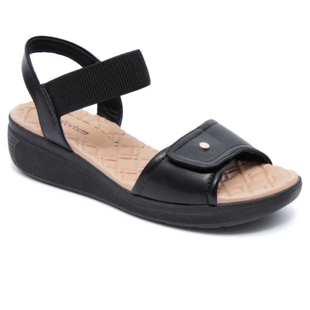 Sandália Comfortflex Anabela Feminina Original Confortável