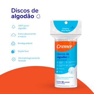 Pack 3 Algodão em Disco Dupla Face 150 Unidades Cremer em Oferta na Shopee