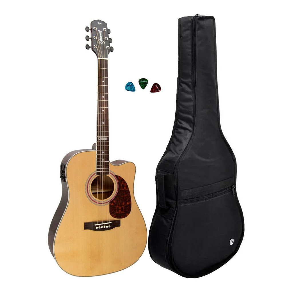 Violão Giannini Folk Gf-1d Elétrico Natural +capa Acolchoada