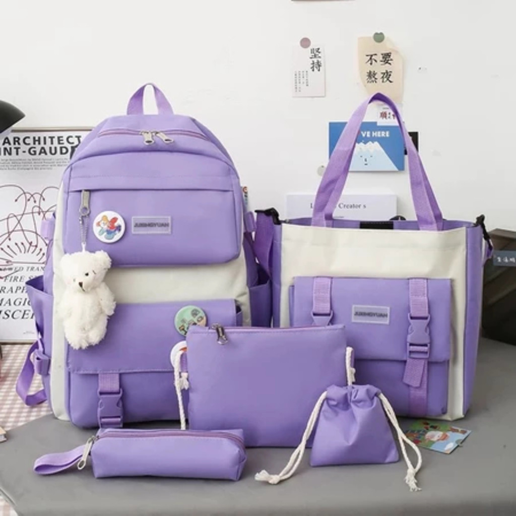 Kit 5 Bolsa Mochila Femina Musculina De Nylon adequado Para Escola  Multiuso 9043 em Oferta na Shopee