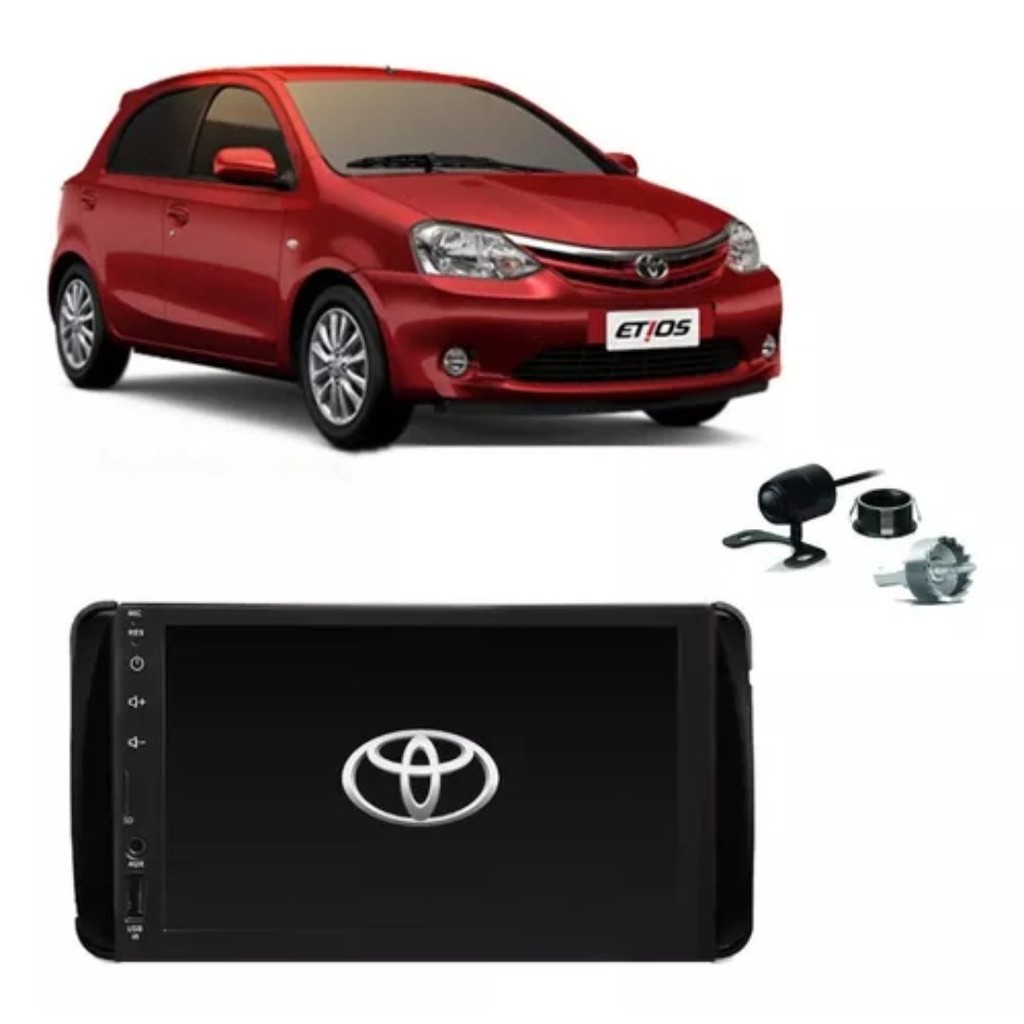 Kit Central Multimidía 2 Din 7 Polegadas Toyota Corolla/Etios/Hilux/SW4