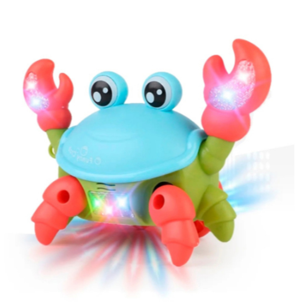 Caranguejo Brinquedo Fujão Som Luz E Movimento Maluco Siri Carangueijo Musical