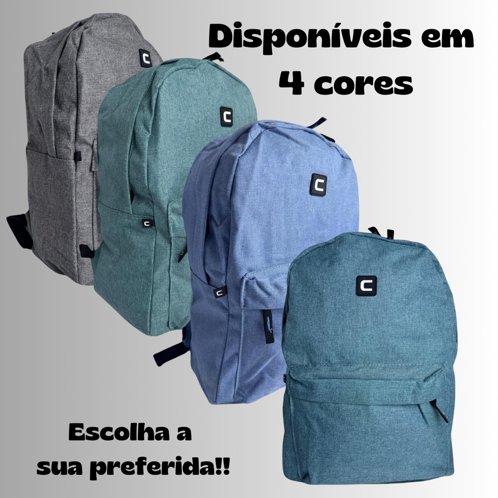 Mochila Juvenil Menino Menina Escola Voltas Aulas Varias Cores Material Escolar Grande em Oferta na Shopee