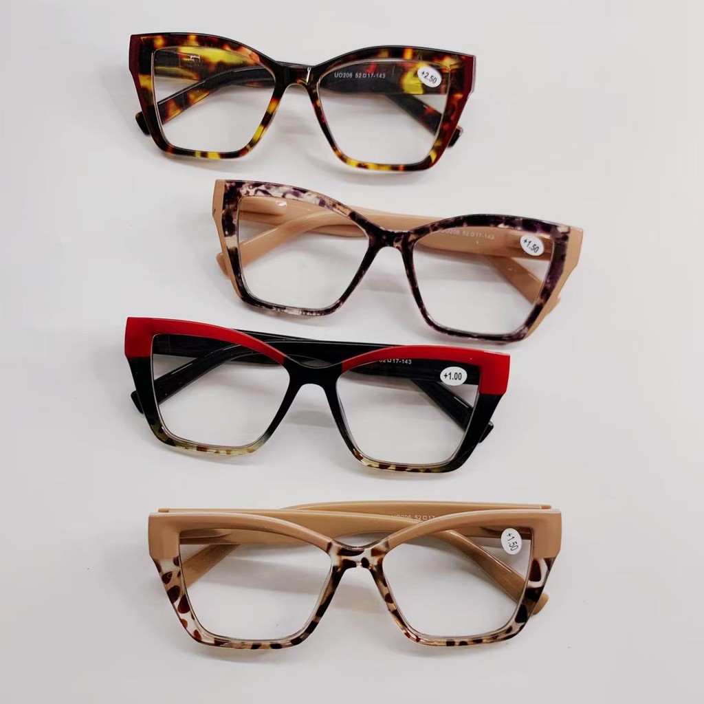 Óculos de Grau Perto de Leitura Descanso +1.00 A +4.00 Modelo Gatinho em Oferta na Shopee