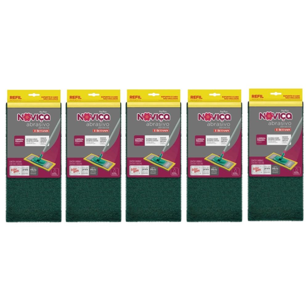 Kit Refil Mop Abrasivo para Limpeza Pesada 5 unidades Noviça Bettanin em Oferta na Shopee