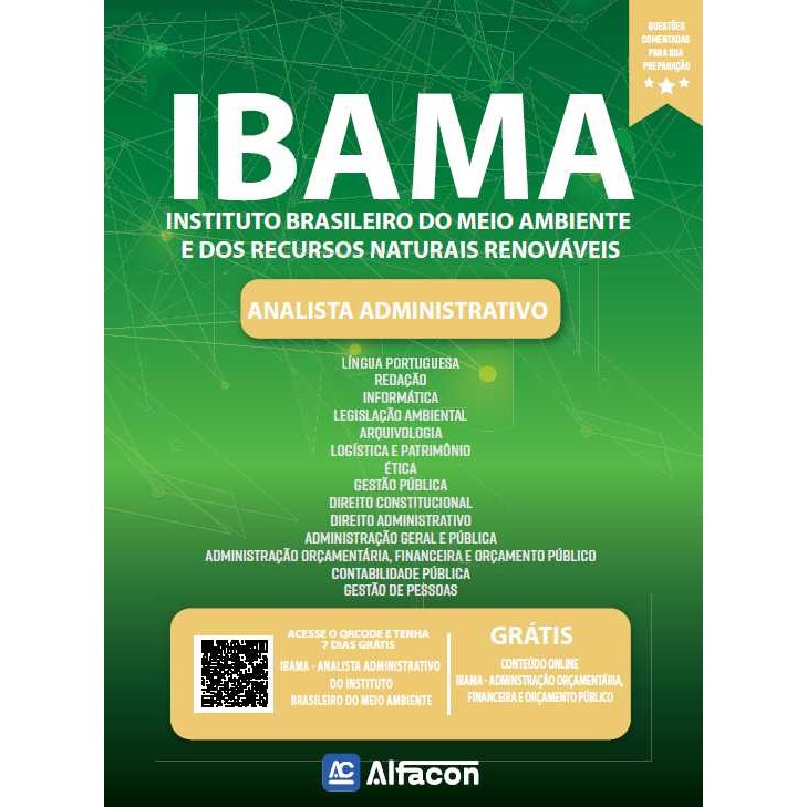 IBAMA - Instituto Brasileiro do Meio Ambiente e dos Recursos Naturais Renováveis - Analista Administrativo livros jk