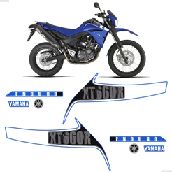 Adesivos Yamaha Xt 660r 2013 Faixa Moto Azul + Emblemas Logo
