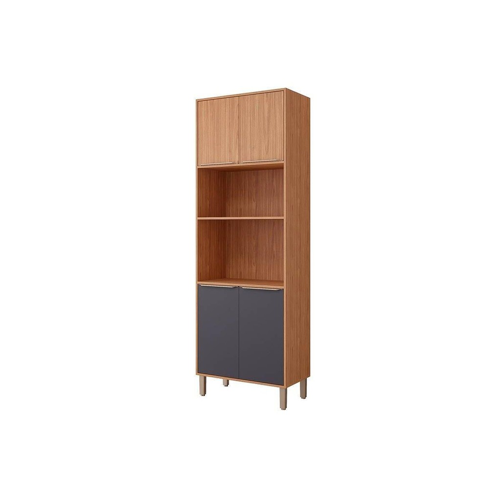 Torre Quente de Cozinha Paneleiro Divina c/ 4 Portas e 2 Nichos p/ Forno 70cm Freijo/Titanium - MGM em Oferta na Shopee