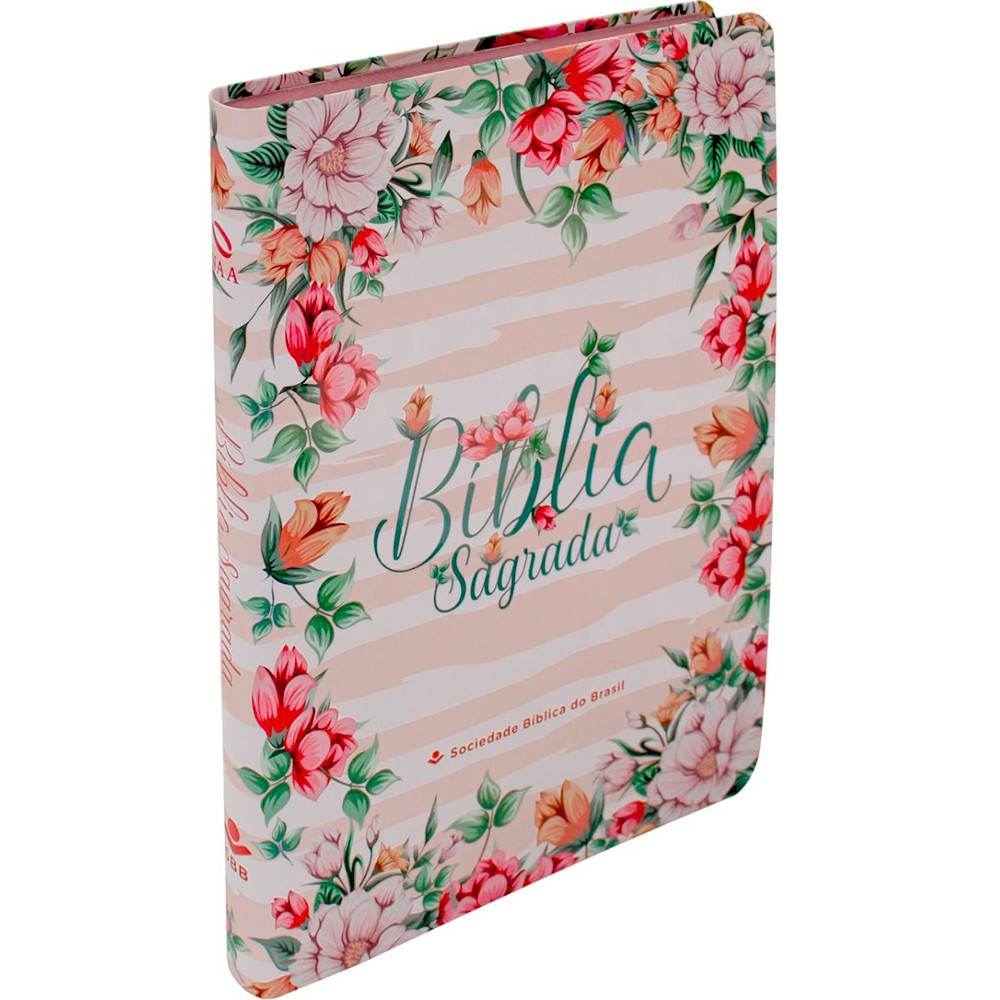 Bíblia Sagrada Ultrafina Flores | NAA | Letra Normal | Capa Ilustrada em Oferta na Shopee