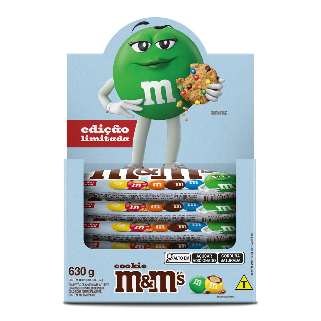 Confeito Cookies Ao Leite M&m's Com 18 Unidades De 35g - Food & Beverages
