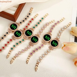 Relógio Eletrônico Feminino HUIJIANG , Relógios De Pulso Digitais Elegantes E Requintados Com Toque , Retrô Strass em Oferta na Shopee
