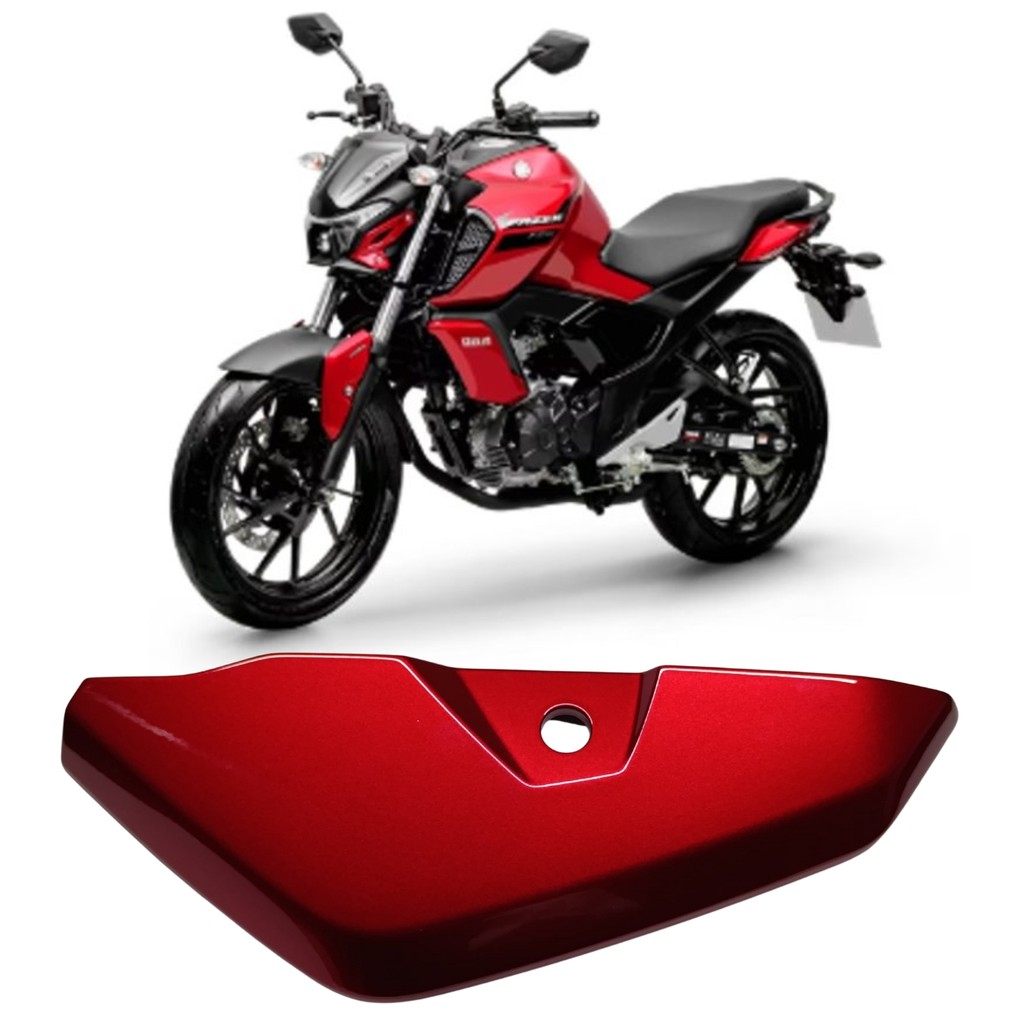 Acabamento Carenagem Lateral Esquerdo Paralama Fz15 Vermelho Original Yamaha 2023 2024 2025