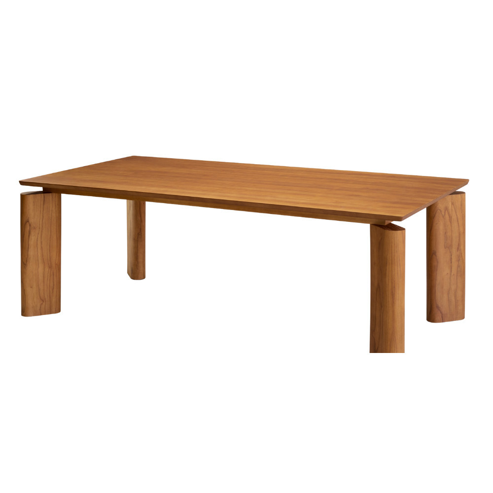Mesa Nala 220cm Tampo Laminado Canto Moeda Moderna Mobília - Home & Living