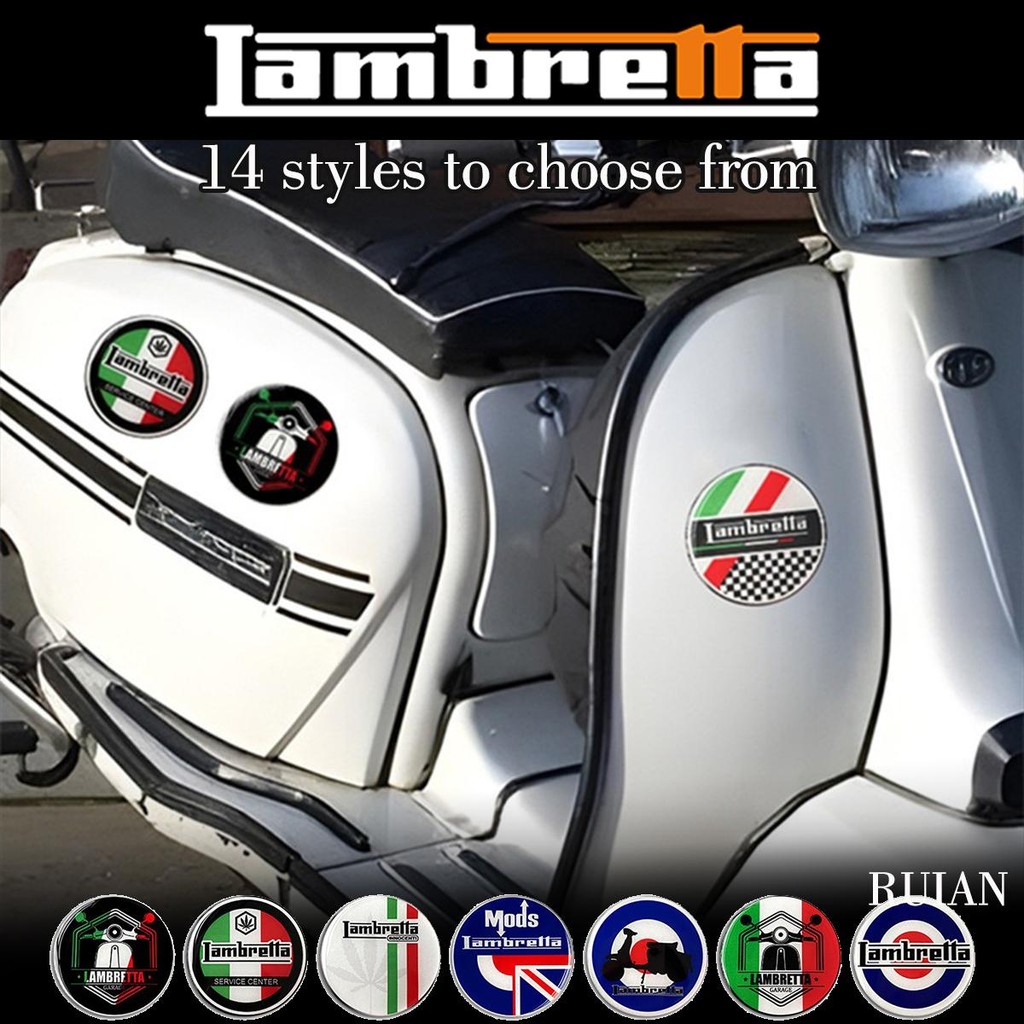 Decalques De Vinil Macio Epóxi Estereoscópico 3D Para Lambretta V 125 J 200 200 X 125 X 200 GP X 300 G 350 Série III Sco