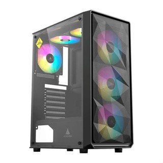 GabineteGamerAcegeekDiamond R339,Rainbow,Mid-Tower,LateraldeVidro,Com3Fans, AG-DIAMOND-R339-BK-I3F em Oferta na Shopee