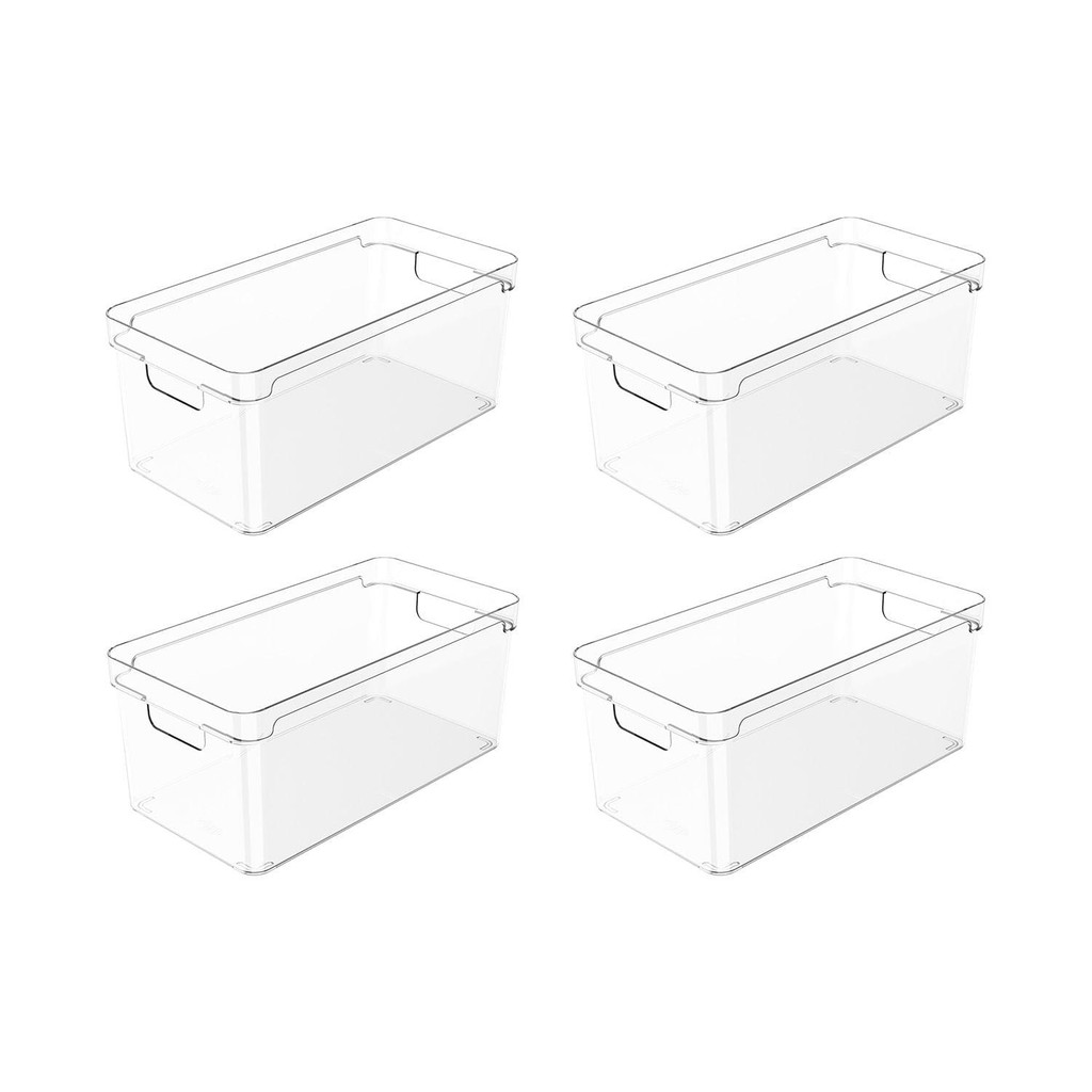 Kit de organizador de armários Ou 4 peças 30x15x13 Linha Clear em Oferta na Shopee